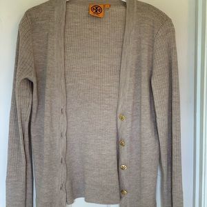 Tory Buch Cardigan - Camel Size: L